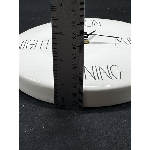 RAE DUNN Clock Artisan Collection "Noon, Midday, Evening, Night”Ceramic Clock - Picture 5 of 5